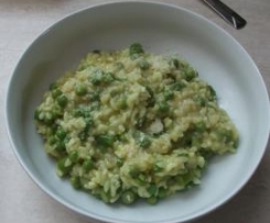 risotto asparagi piselli e zafferano