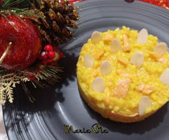 RISOTTO CON ZAFFERANO MELA E SALMONE AFFUMICATO