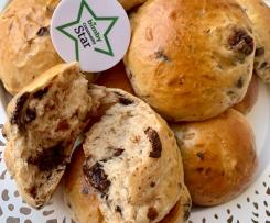 Panini dolci ai due cioccolati