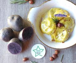 Ravioli con Patate Viola e Pecorino