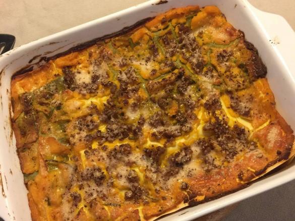 Lasagne di zucca e salsiccia (senza besciamella)