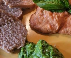 POLPETTONE DI TONNO CON SALSA  ALLA RUCOLA