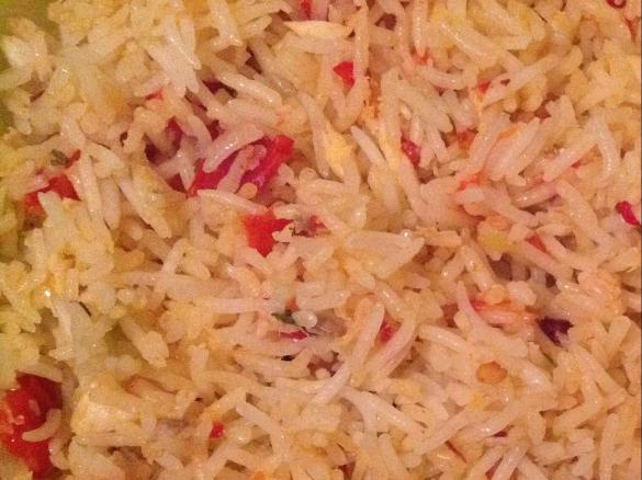 Riso basmati ai peperoni e orata