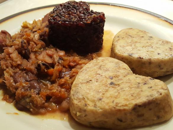 Riso Venere con verza stufata e soufflé ai funghi…e pere al cioccolato – Contest Multilivello