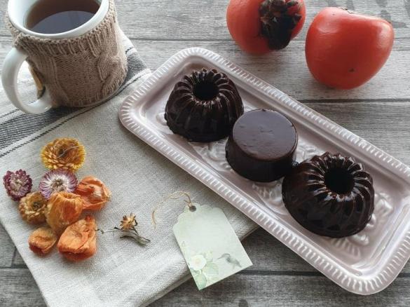 Budino di cachi e cacao