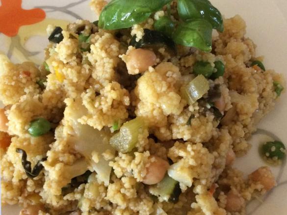 Cous cous di verdure,cavolo e ceci 