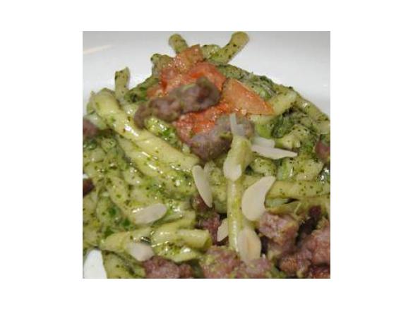 Busiate di natale al pesto di pistacchio