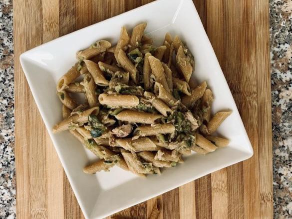 Penne integrali con zucchine e tonno