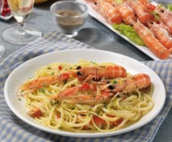 Linguine con scampi al limone