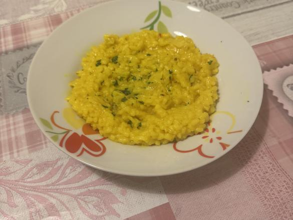 Risotto ai porri e curcuma