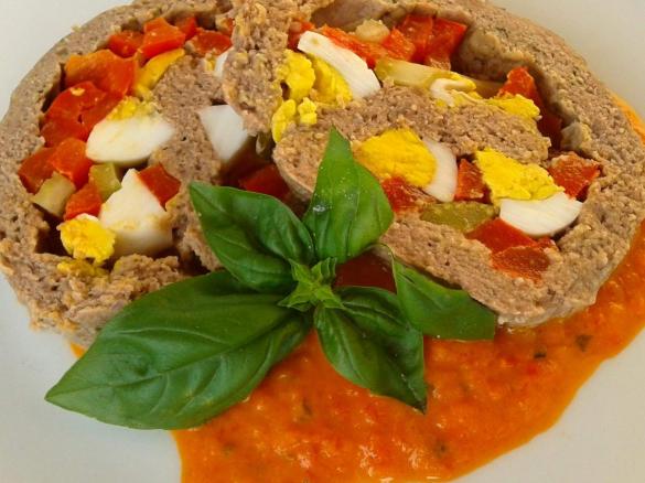 Polpettone di carne e peperoni