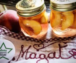 Pesche sciroppate al profumo di limoncello