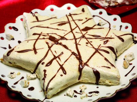 Stella di semifreddo al torrone