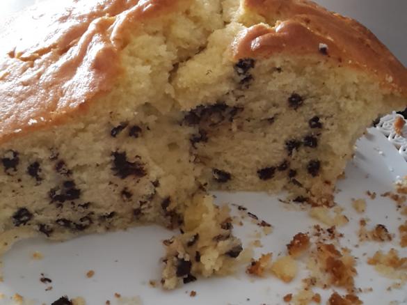 Torta gocce di cioccolato e mandorle