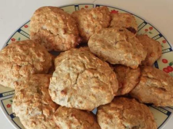 biscotti con fiocchi d'avena e farina di segale