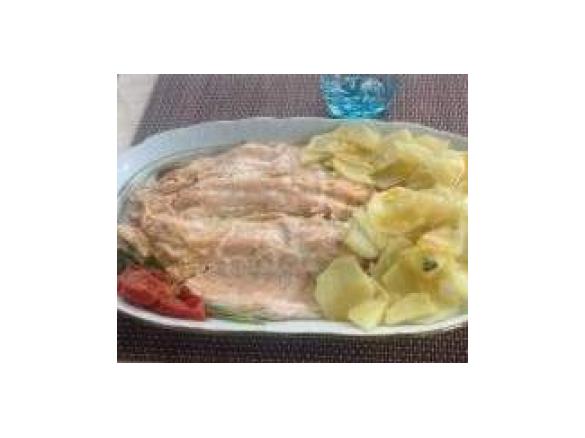 Trota salmonata con patate