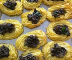 Barchette di patate ai funghi