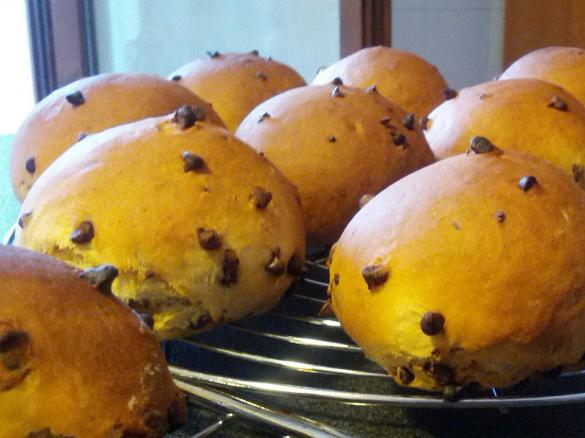 PANINI DOLCI CON GOCCE DI CIOCCOLATO