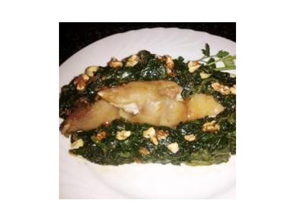 Zampetti di maiale con spinaci
