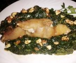 Zampetti di maiale con spinaci