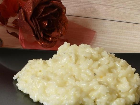 Risotto allo champagne al profumo di arancia