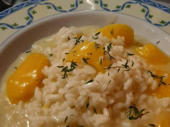 RISOTTO ALLE PESCHE AROMATIZZATO AL TIMO