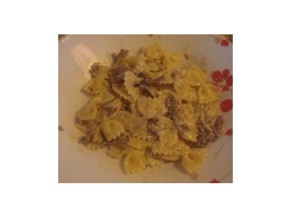 farfalle funghi, radicchio e speck