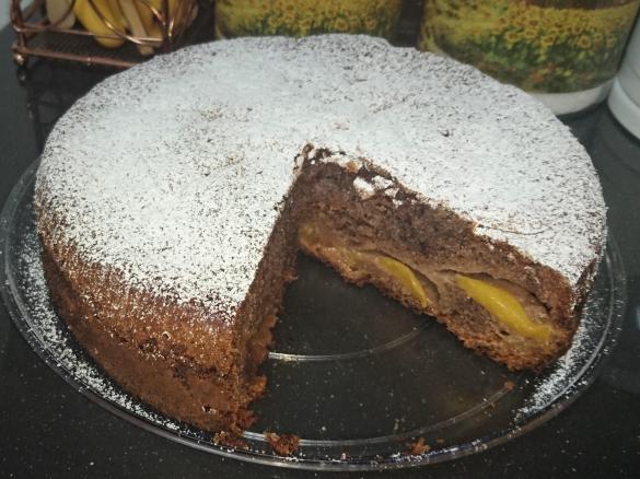 Torta cioccolato e pesca (riciclo cioccolatini)