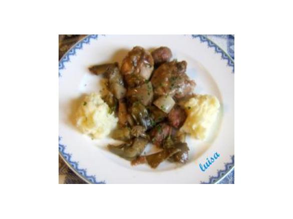 Pollo con carciofi e purè