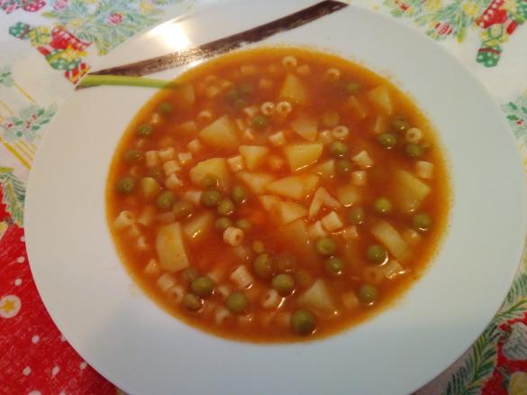 pasta patate e piselli