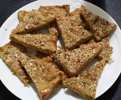 Pizza rustica con farina di lenticchie e ceci