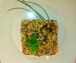 timballo di riso ai funghi spinaci e zucca