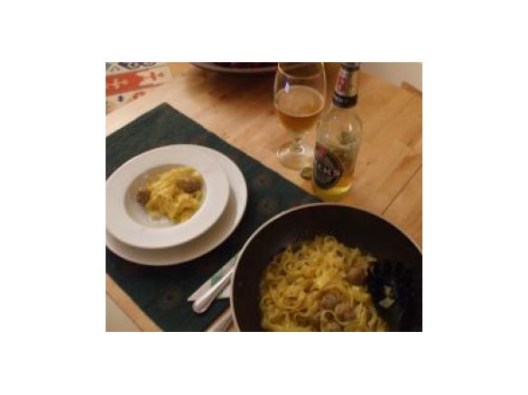 Polpettine al limone con tagliatelle