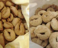 TARALLI SEMI INTEGRALI (IMPASTO PER DUE VARIANTI, SEMPLICI ALL'OLIO E GUSTO POMODORO E ORIGANO)
