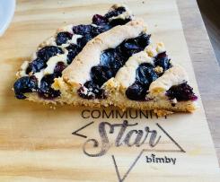 Frolla alle nocciole con mirtilli freschi (senza marmellata )