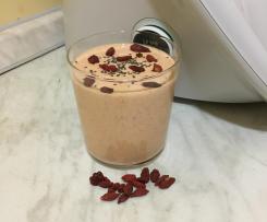 Frullato al cacao e bacche di goji