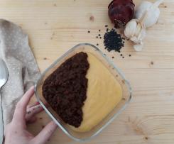 Lenticchie nere Beluga con polenta di mais (vegan)