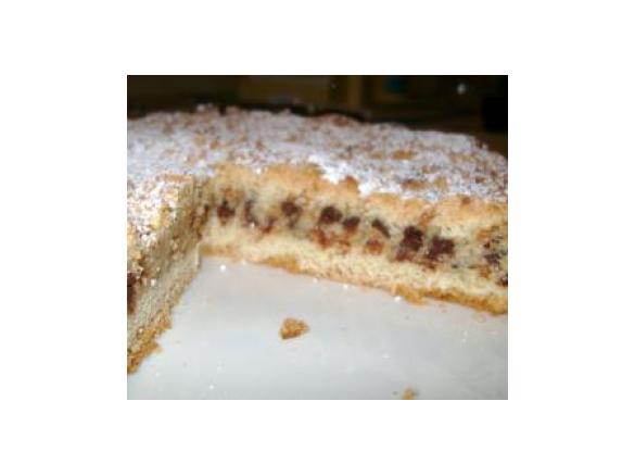 Crostata ricotta, cioccolata e amaretti