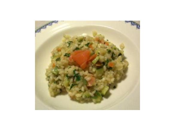 Risotto con trota affumicata