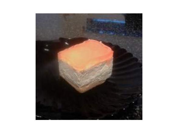 cheesecake a freddo con topping al mandarino