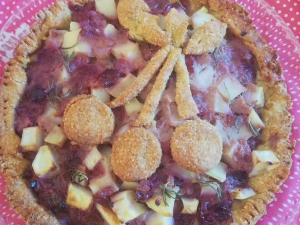 Cherries and red onion Potato Pie ( con farina di ceci) - CONTEST CILIEGIE