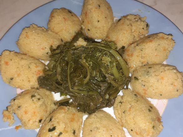 cime di rapa e cous cous