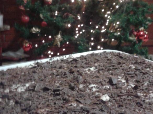 Tiramisù al pandoro e cioccolato aromatizzato all'arancia(riciclo)