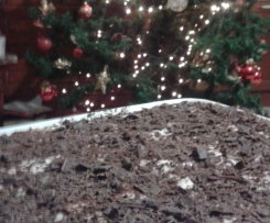 Tiramisù al pandoro e cioccolato aromatizzato all'arancia(riciclo)