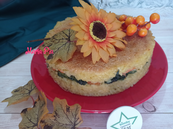 TIMBALLO DI RISO CON SPINACI E SALMONE AFFUMICATO ~~ contest timballi di riso