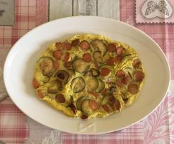 Frittata con zucchine e carote alla menta