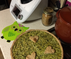 Torta di riso e spinaci con base integrale