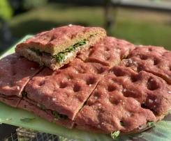 Focaccia alla barbabietola