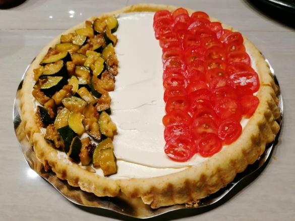 Torta salata tricolore