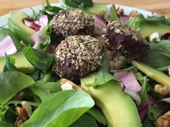 Mini burger di fagioli neri e champignon